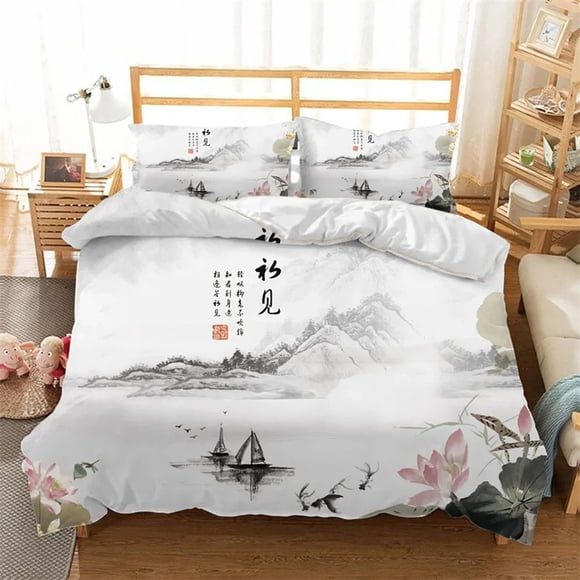 Nature Landscape Soft Duvet Cover and Pillowcases Bedding Sets Quilt Cover Double All Season
