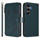 thumbnail image 2 of Funda Cartera Mariposa para [Samsung Galaxy S24 Plus] con Soporte y Cremallera Verde oscuro, 2 of 6