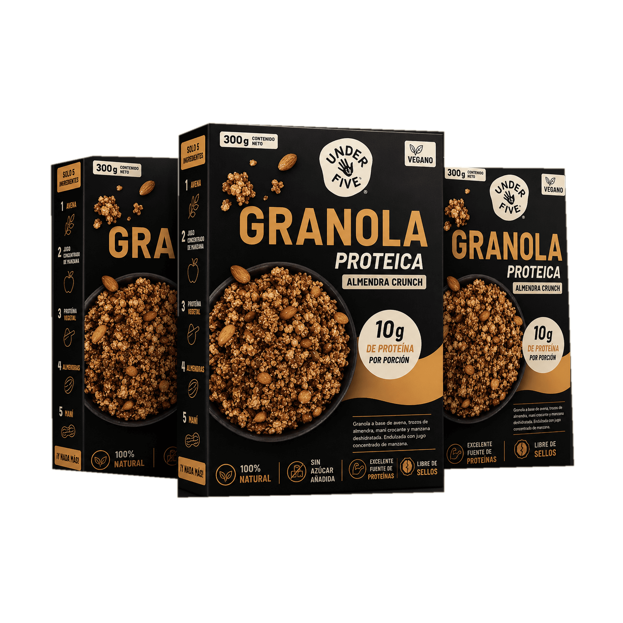 Underfive Pack Granola Almond Crunch X3