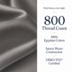 thumbnail image 4 of Juego de sábanas CHATEAU HOME COLLECTION Queen 800TC gris granito, 4 of 7