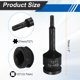 thumbnail image 2 of Uxcell 1/2" Drive Torx Bit Socket T27 Impacto 6 Puntos Estrella Sockets CR-MO Acero con Pasador y Anillo para Taladros Eléctricos Taller de Garaje Adaptador, 2 of 7