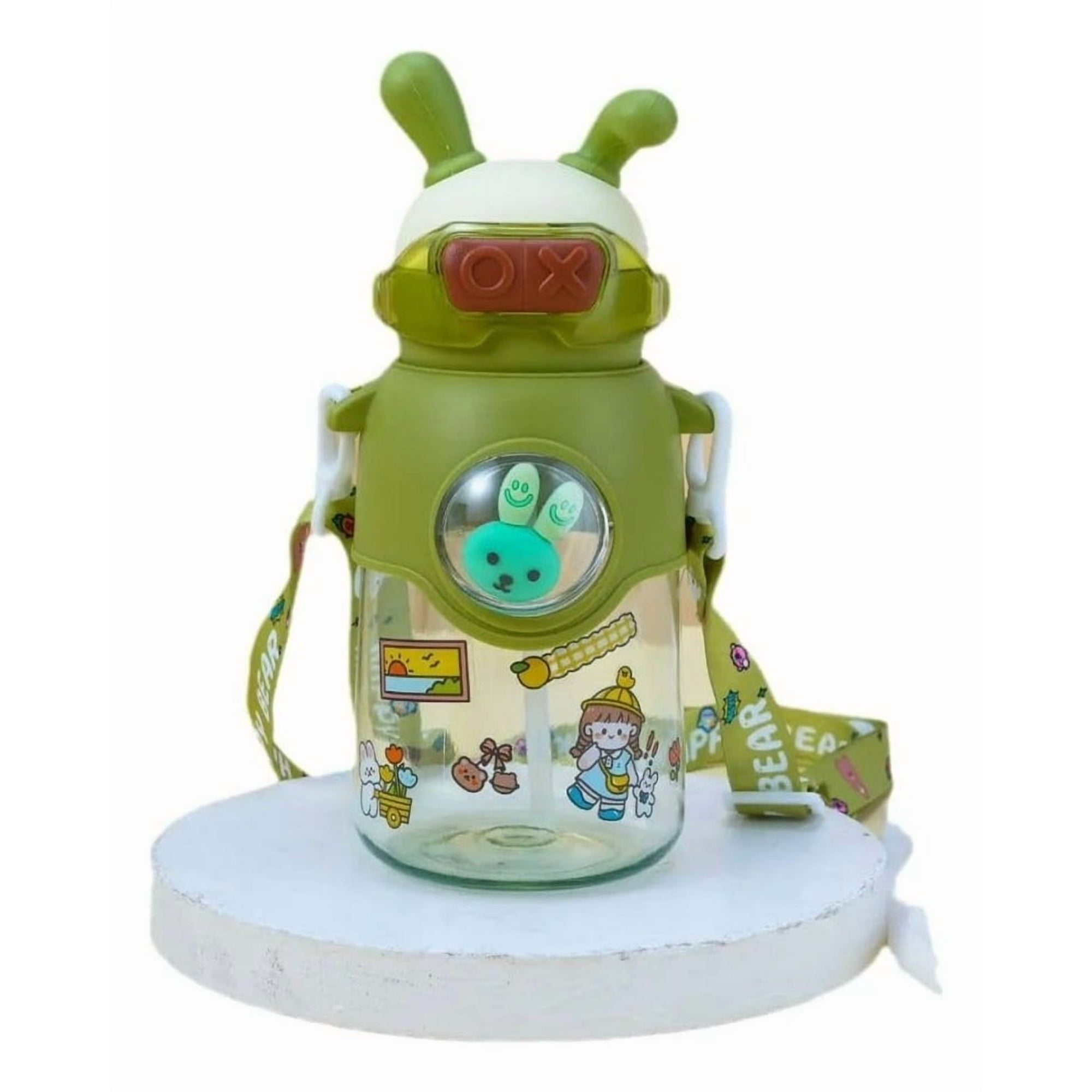 Genérico - Set 2 Botellas Agua Infantil Divertido Correa Ajustable Lau