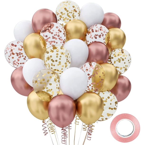 60 globos de látex de 12 pulgadas para decoración de fiestas.