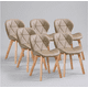 thumbnail image 1 of Pack 6 Sillas Mariposas Ecocuero Wood Beige Oscuro, 1 of 2