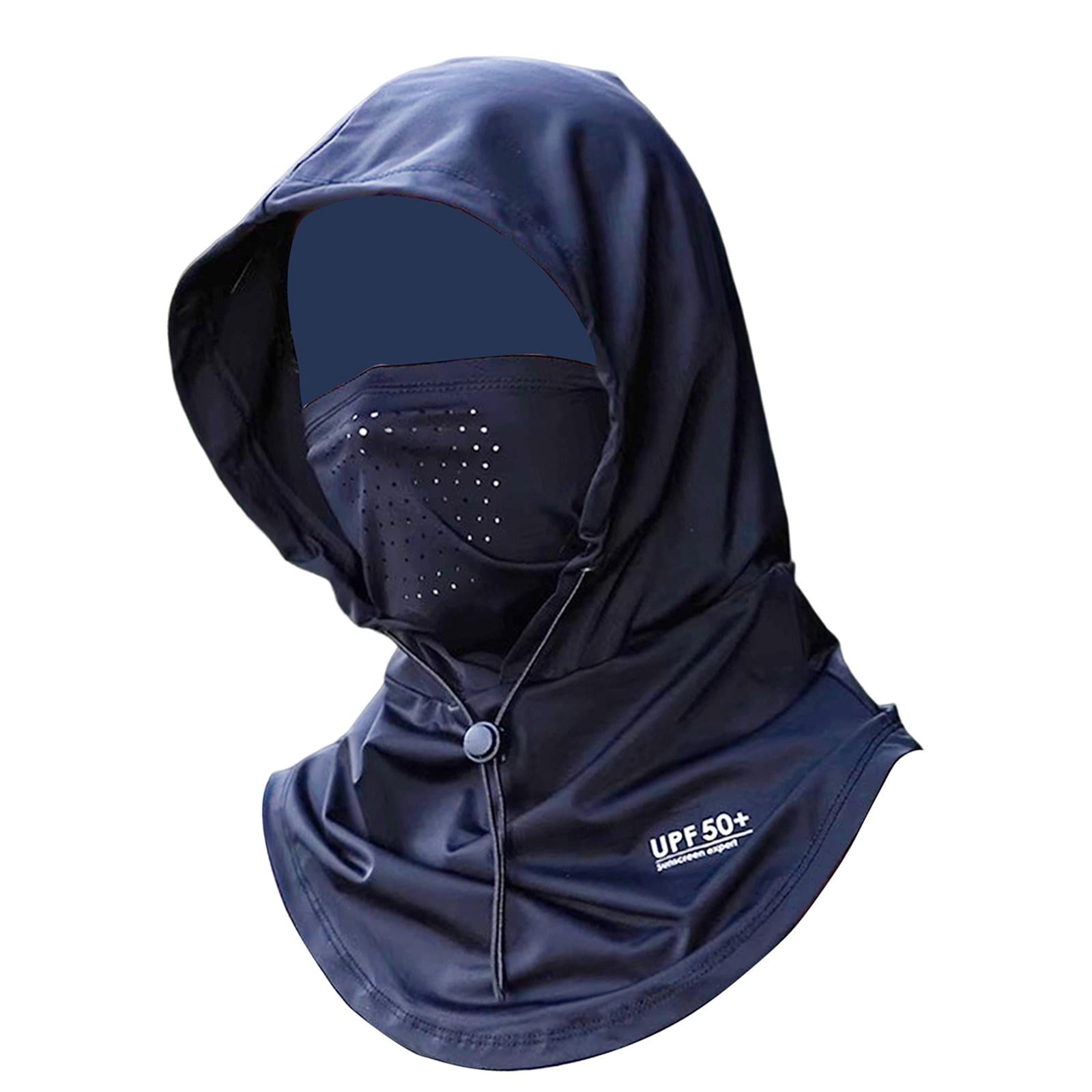 Ioensy - Pasamontañas De Verano Para Ciclismo, Capucha Resistente Al Sol, Sombrero Para Acampar, Montar En Motocicleta, Color Negro