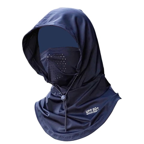 Ioensy - Pasamontañas De Verano Para Ciclismo, Capucha Resistente Al Sol, Sombrero Para Acampar, Montar En Motocicleta, Color Negro