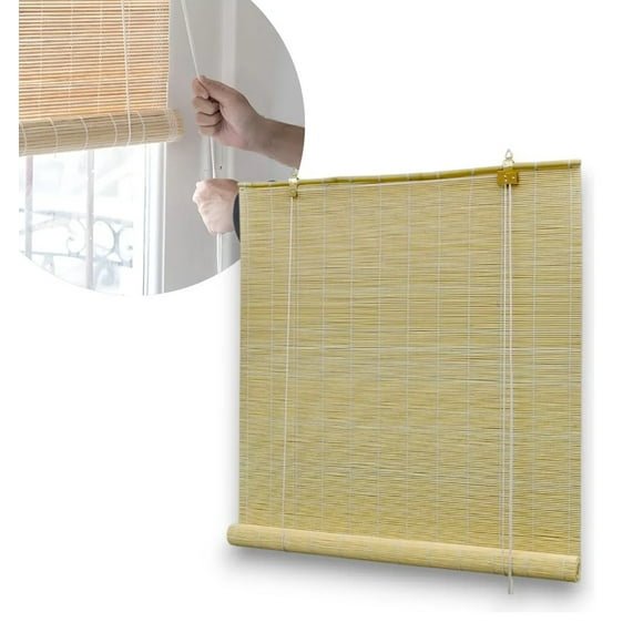 Persiana Bambu 150x180cm Cortina Enrollable Bambu Roller - Beige