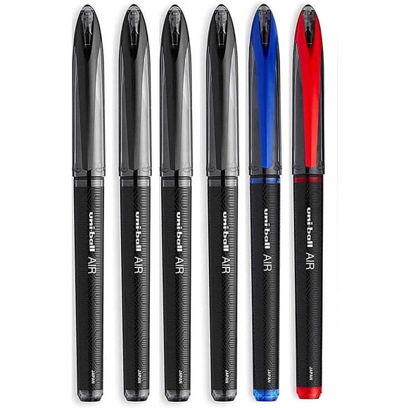 Bolígrafo Uni-Ball AIR Micro, 0,5 mm, fino, paquete de 6 unidades, varios colores