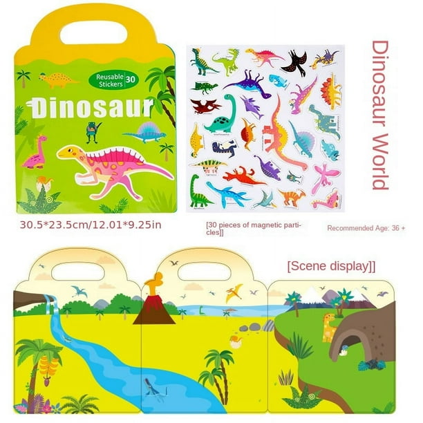 Portable Cartoon Magnetic Stickers, Toddlers Children Repeated Stickers, Enlightenment Early Education Puzzle Books