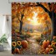 thumbnail image 3 of Cortina de Ducha MDDGKH 180 cm Bosques de Otoño con Ganchos, 3 of 8