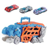 Bothyi - Camión Dinosaurio Transformable Divertido Interactivo Para Niños Niñas Edad 3 Años Azul Con 3 Coches