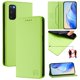 thumbnail image 1 of Funda Billetera con Soporte para Samsung Galaxy S20 FE Bloqueo RFID Plegable Verde claro, 1 of 6
