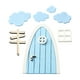 thumbnail image 4 of 1/12 Casa De Muñecas Miniatura Puerta Casa De Muñecas Decoración Accesorio Azul, 4 of 5