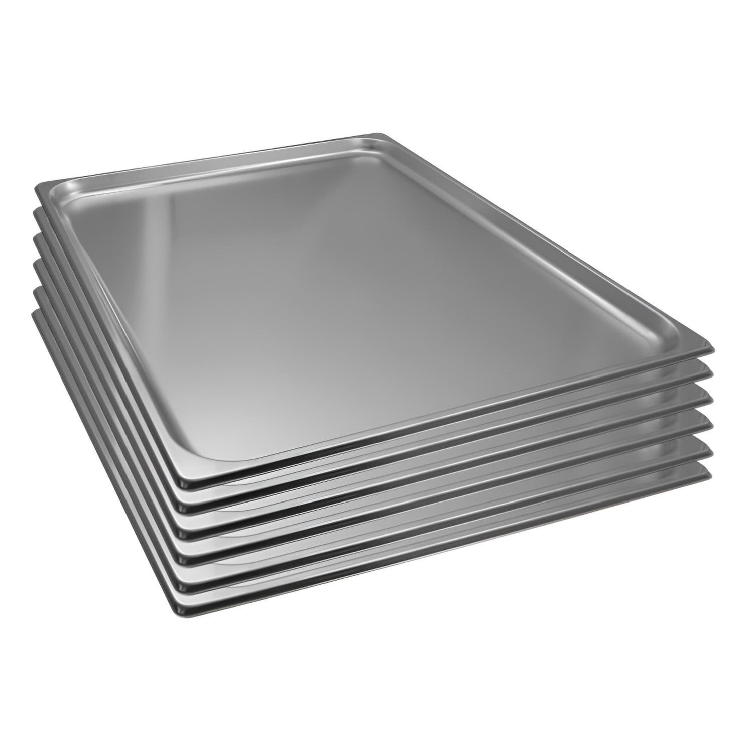 Prochef - Bandeja Gastronómica Gn 2/1 X 20 Mm Acero Inox. Pack 6 Unidades
