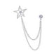 thumbnail image 3 of Broche De Estrella Para Cuello De Traje Para Hombre, Pin De Solapa, Insignia Duradera, Cadena Con Borlas, Accesorio Argent, 3 of 5