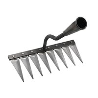 Magideal - Malas De Mano Gardín, Removedor De Malezas, Herramienta De Acero Para Aflojar El Piso, Las Malas Hierbas, Los Rastrillos De Jardín Para El Patio Trase 8 Dientes