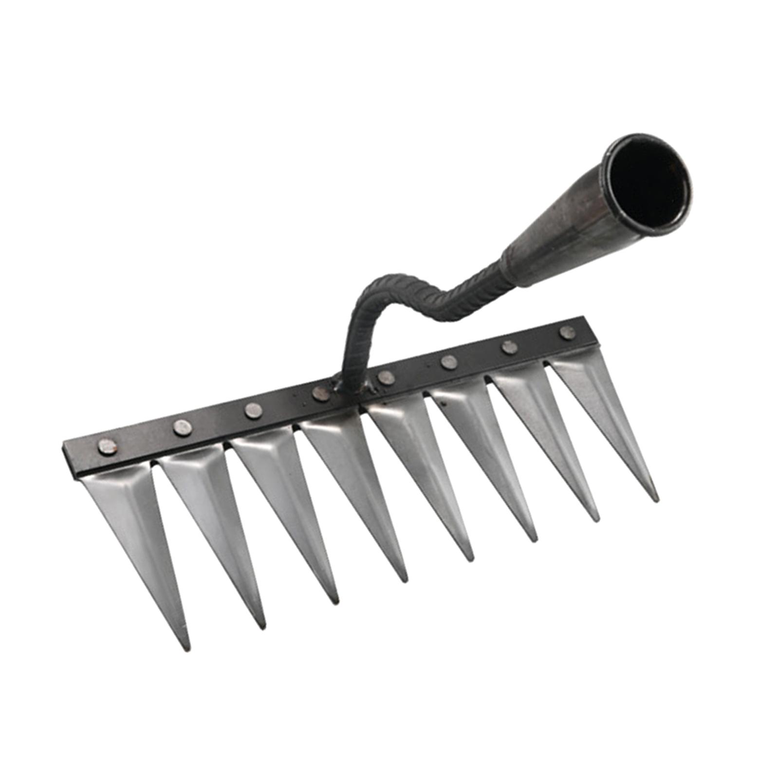 Magideal - Malas De Mano Gardín, Removedor De Malezas, Herramienta De Acero Para Aflojar El Piso, Las Malas Hierbas, Los Rastrillos De Jardín Para El Patio Trase 8 Dientes