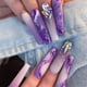 thumbnail image 3 of Luxury Long Press On Nails Coffin Fake Nails Purple Ballerina Flash Rhinestones Stick On Nails Full Cover Acrylic False Nails For Women, 3 of 3
