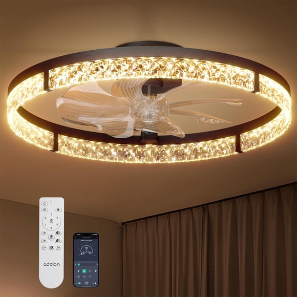 Ventilador de techo sin aspas Addlon de 24" con LED y control remoto