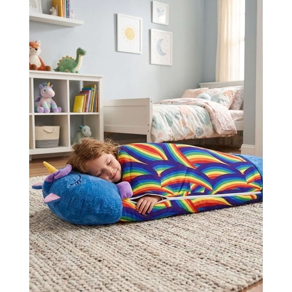 Saco Para Dormir Para Niño O Niña Unicornio Azul