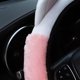 thumbnail image 3 of Funda Para Volante De Coche, Mullida Y Suave Felpa Para Invierno Cálido, Bonito Protector De Volante Con Orejas De Gato Gatito, Universal De 15 Pulgadas, Elástico Y Antideslizante, 3 of 6