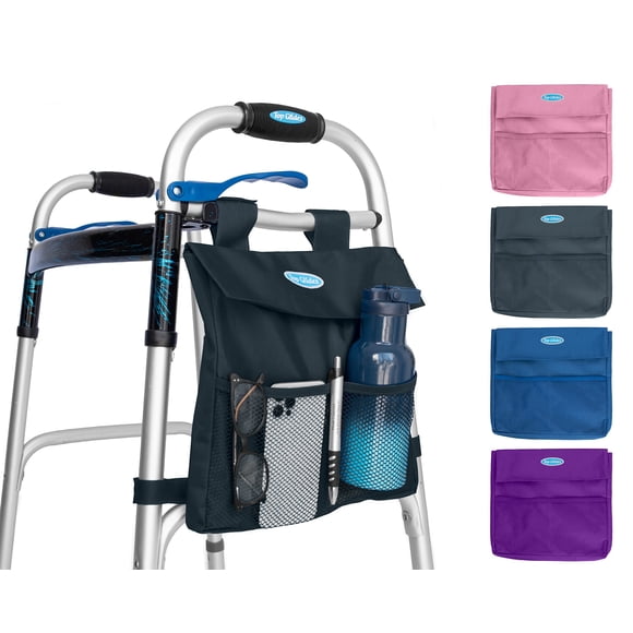 Minibolsa Walker Side Top Glides Universal con 5 bolsillos, color negro