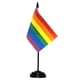 thumbnail image 1 of Juego de banderas de escritorio Anley Rainbow Deluxe LGBTQ de 15 x 10 cm con base, 1 of 7