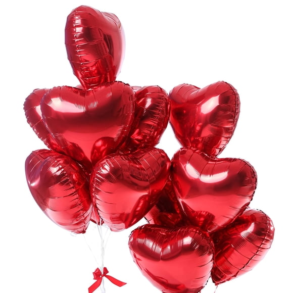 Globos en forma de corazón Anclicany, color rojo, 18 pulgadas, para el día de San Valentín, 12 unidades