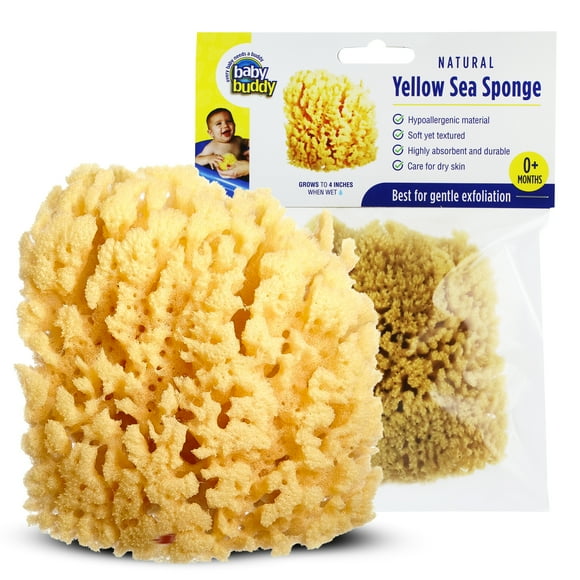 Esponja Natural Baby Buddy 4in Amarilla