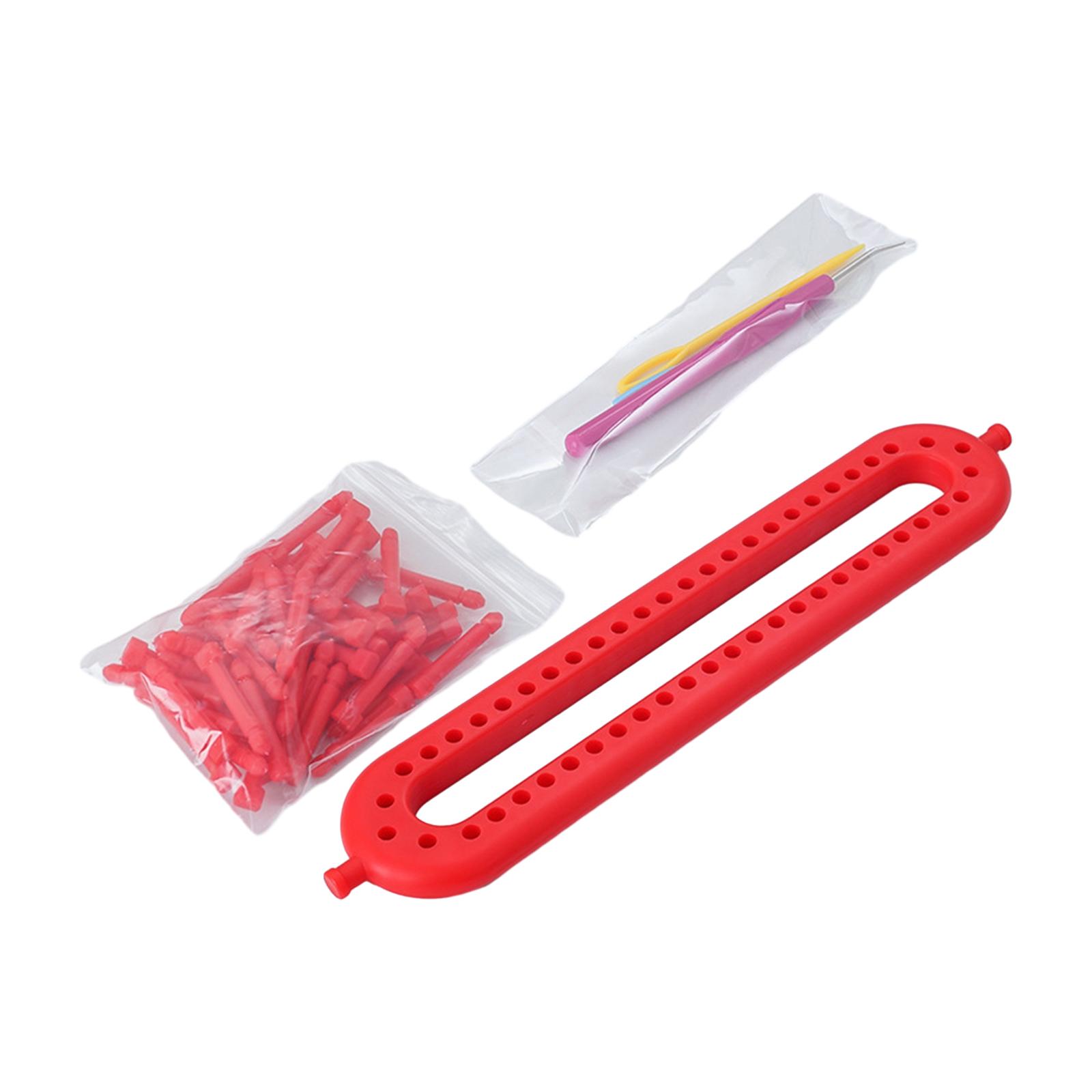 Bothyi - Bufanda Larga Para Tejer, Telar Artesanal, Tejedora Para Principiantes, Amantes De La Artesanía, Bufanda Roja