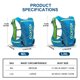 thumbnail image 2 of Chaleco de hidratación, mochila INOXTO, ligera, con bolsa de agua de 1,5 l, 2 of 7