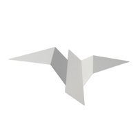 Ioensy - Lámpara De Pared De Pájaro Volador Led De Color De Luz Cálida, Lámpara De Pared Para Cafetería, Dormitorio, Loft, Blanco