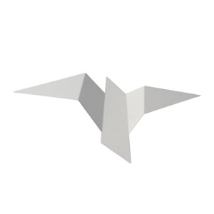 Ioensy - Lámpara De Pared De Pájaro Volador Led De Color De Luz Cálida, Lámpara De Pared Para Cafetería, Dormitorio, Loft, Blanco