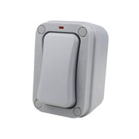 Magideal - Interruptor De Botón A Prueba De Agua, Pulsador Ip66, Abridor De Puerta De Garaje A Prueba De Agua Con Luz Indicadora, Reiniciable Para Uso En Exterio Estilo B