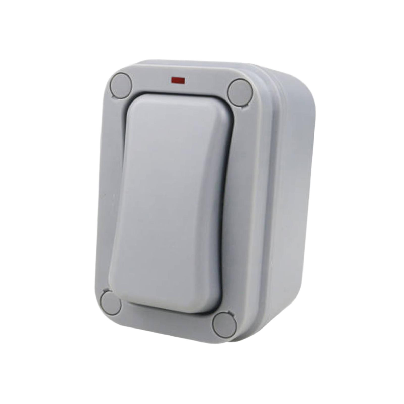 Magideal - Interruptor De Botón A Prueba De Agua, Pulsador Ip66, Abridor De Puerta De Garaje A Prueba De Agua Con Luz Indicadora, Reiniciable Para Uso En Exterio Estilo B