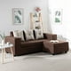 thumbnail image 1 of Sofa Seccional Intercambiable Ginebra tela Chocolate, 1 of 6