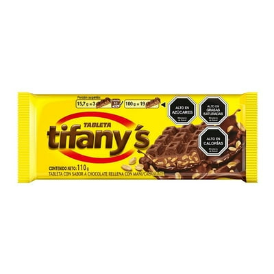 Barra De Chocolate Con Maní Tifany´S 110 G Arcor