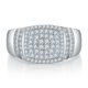 thumbnail image 2 of Anillos de Moissanita con Brillo para Hombre Anillos de Plata Esterlina 925 con Diamantes Pavé Color D/ E VVS1 Anillos Meñique de Moissanita para Hombre (Talla:5-10), 2 of 7