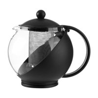 Tetera Con Filtro 1,25 Lt Vidrio Secret De Gourmet Negro Tamano Unico