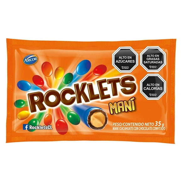 Chocolate Rocklet Maní, 35 g