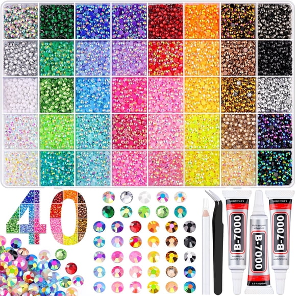 Kit De 45 000 Piezas De Strass De Resina Multicolor De 3 Mm