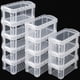 thumbnail image 1 of Caja de plástico transparente testyu 11 × 6 × 4 cm, pack de 12, apilable, 1 of 6