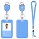 thumbnail image 1 of Porta credenciales Luckyczc 10 cm azul – Pack de 2 con clip retráctil y cordón, 1 of 2