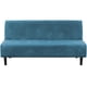 thumbnail image 1 of Funda de futón H.VERSAILTEX para sofá cama de terciopelo auténtico, color azul pavo real, 1 of 7