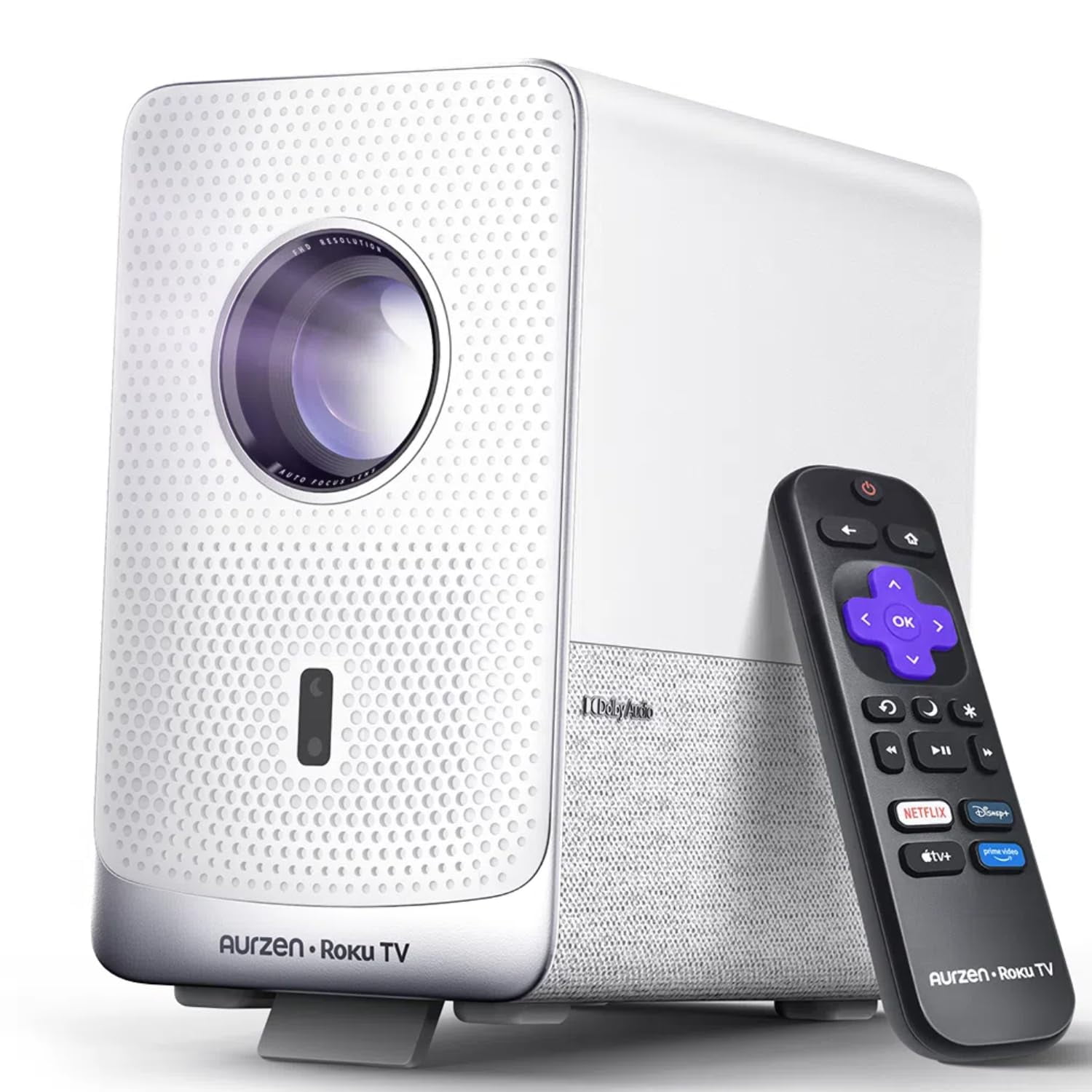 Aurzen - Proyector D1r Roku Tv Inteligente 1080p Fhd Bluetooth