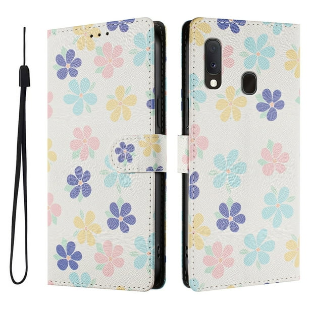 FOXDOCK Funda Tipo Cartera para Samsung Galaxy A10E/A20E con Soporte y Correa – Diseño de Patrones Lindos