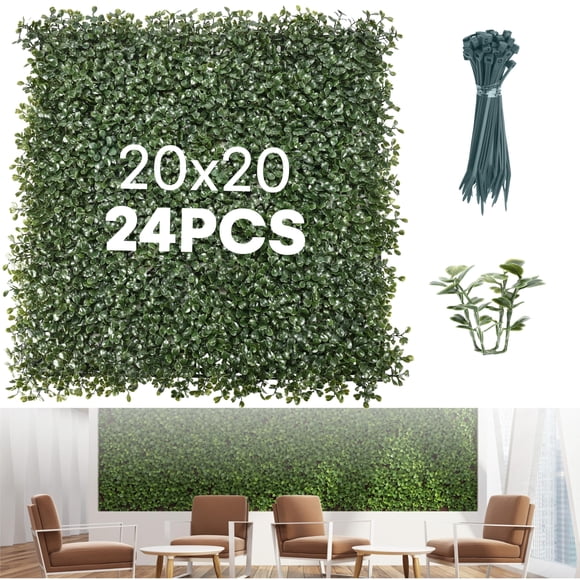 Paneles de pared de hierba flybold 51 cm, paquete de 24, protección UV