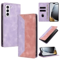 Funda Foxdock Para Samsung Galaxy S21 Fe De Cuero Premium Bicolor Con Ranuras Rfid, Carcasa Tipo Billetera Antigolpes Y Soporte Plegable