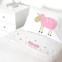 Tuyo Print - Juego De Sábanas Transición Ovejita Rosada