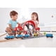 thumbnail image 2 of Set de tren de madera Pretend Play Hape Grand City Station, 49 piezas, 2 of 9